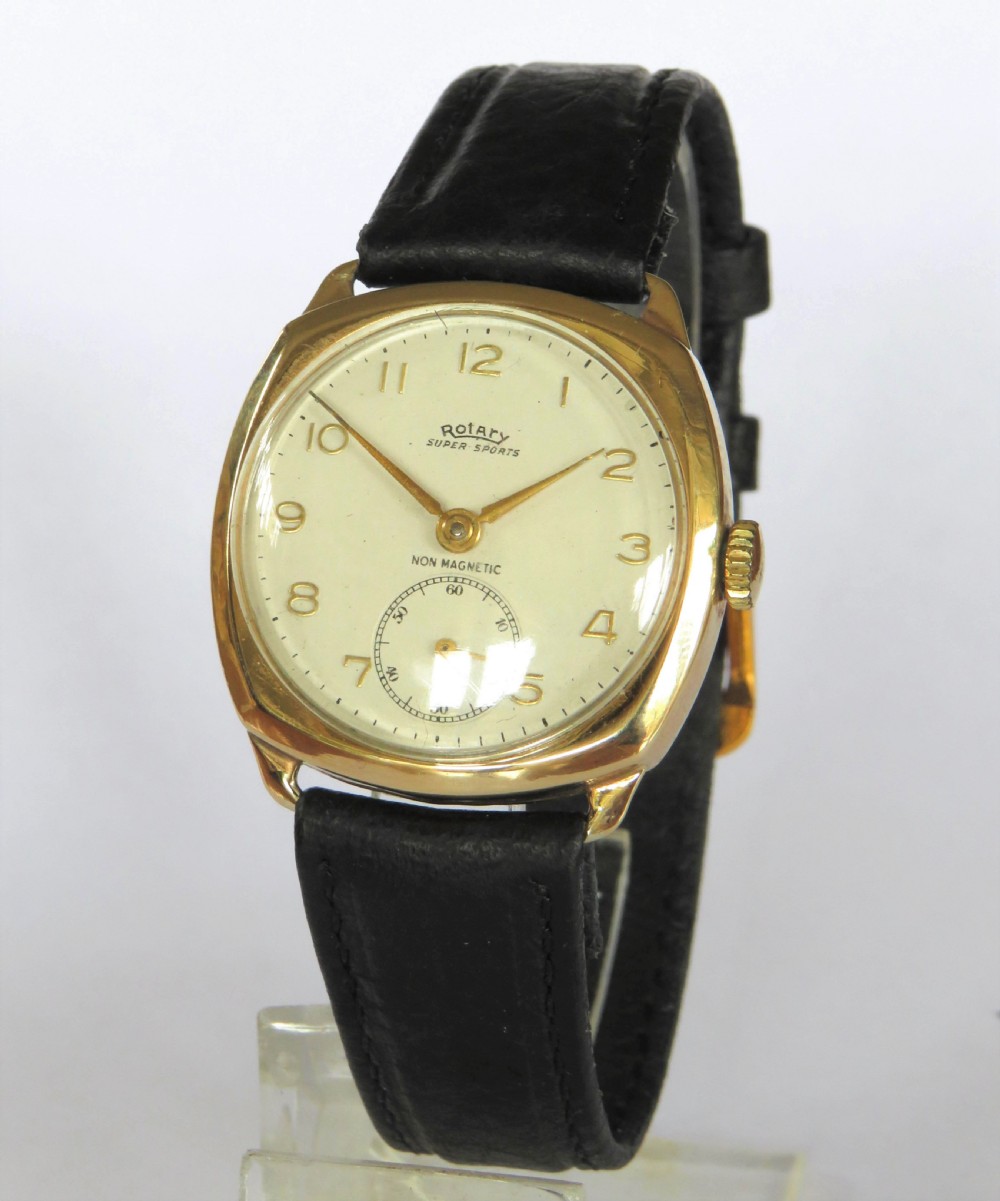 9ct gold Rotary Super Sports wrist watch, 1952