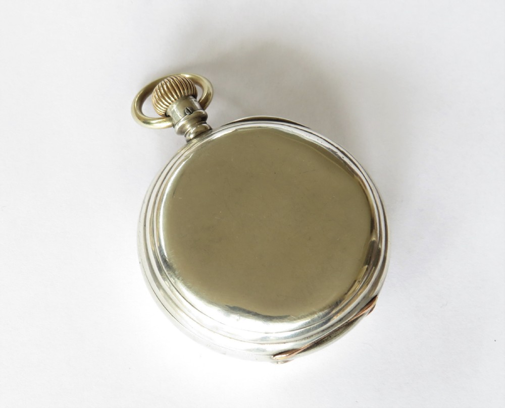 Antique silver Longines pocket watch for Thomas Russell View III