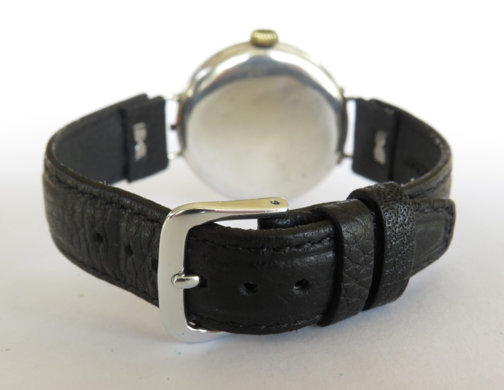 Antique silver half hunter wrist watch View V