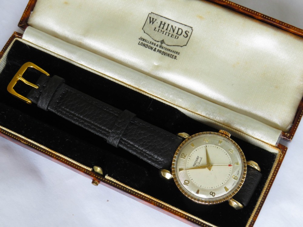Gents 9ct gold Rotary wrist watch, 1946 View III