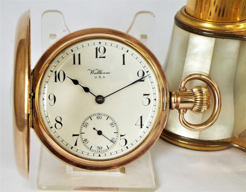 Waltham Marquis half hunter pocket watch, 1913. View II