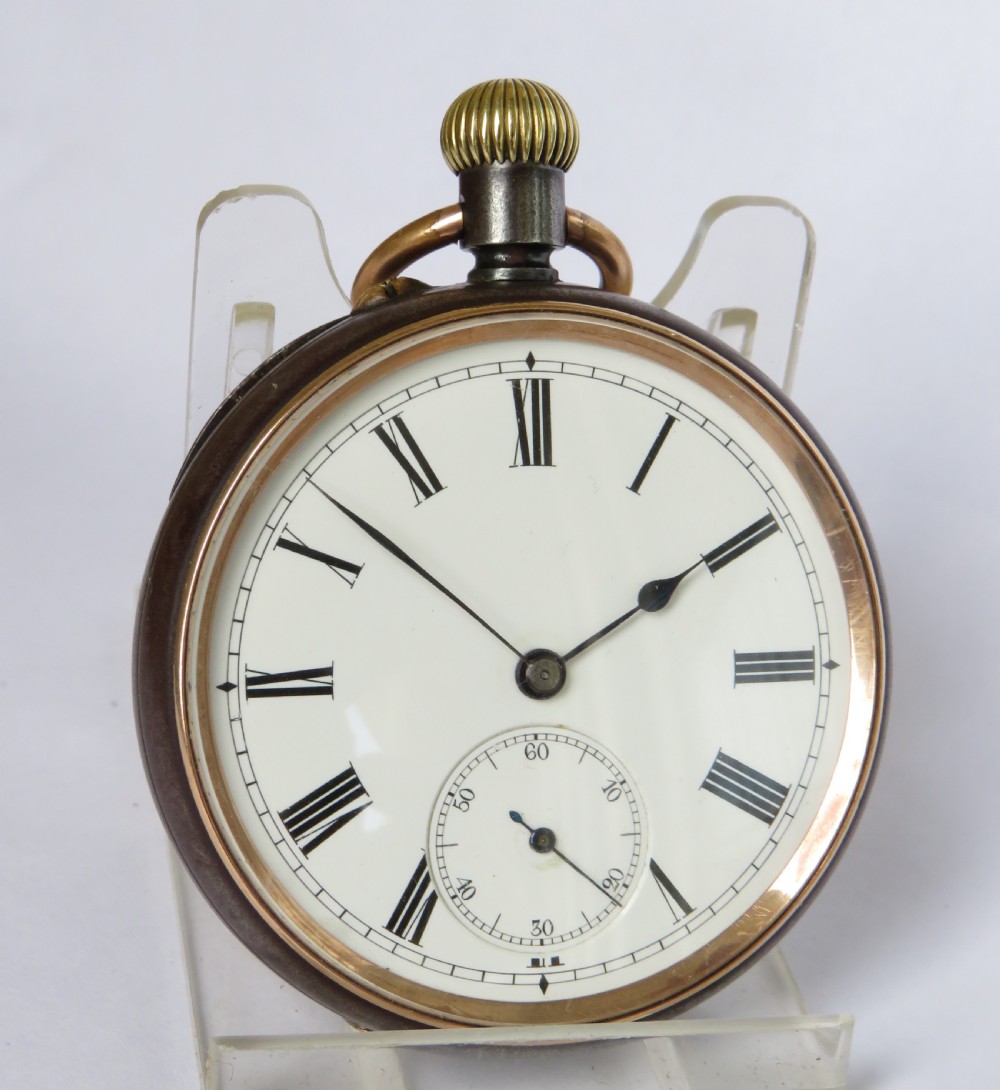 Antique Alpine gun metal pocket watch View II