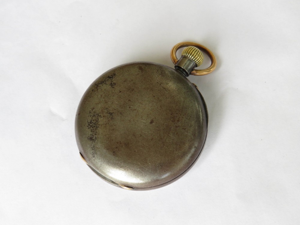 Antique Alpine gun metal pocket watch View III