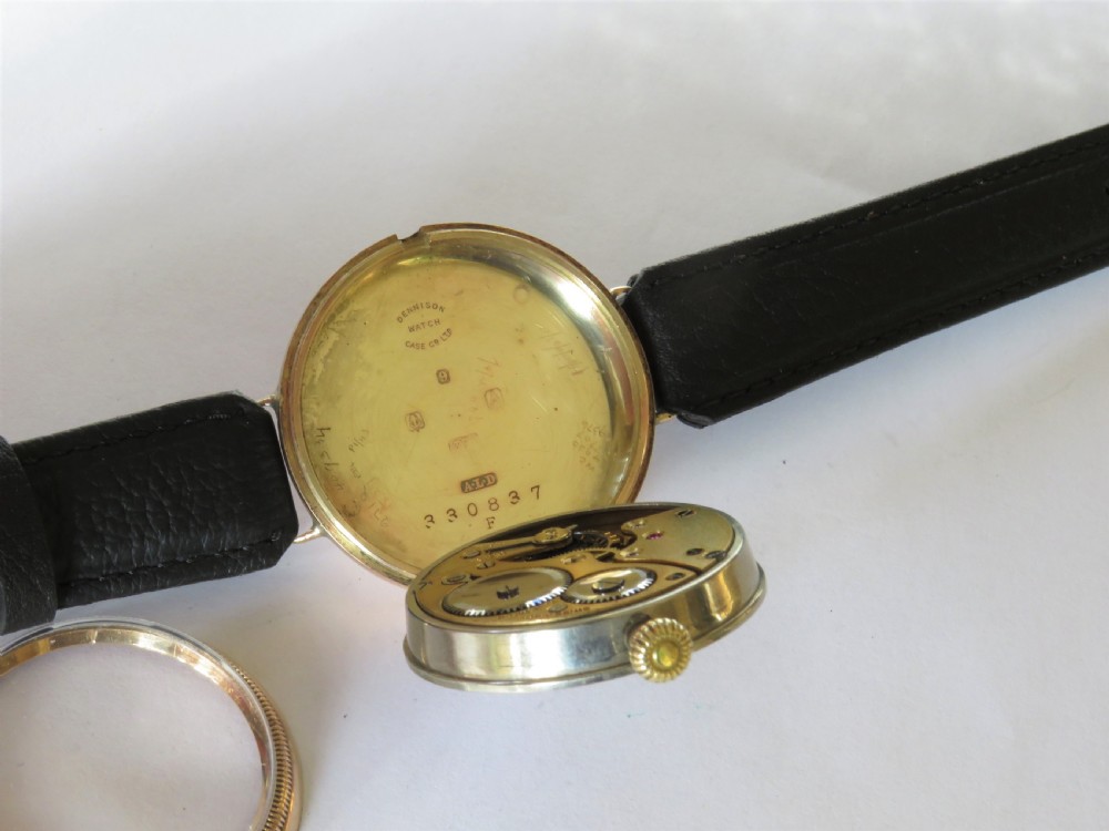 Gents 9ct gold Colonial wrist watch, John Elkan View IV