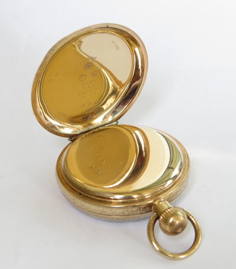Antique Waltham fob watch, 1897 View V
