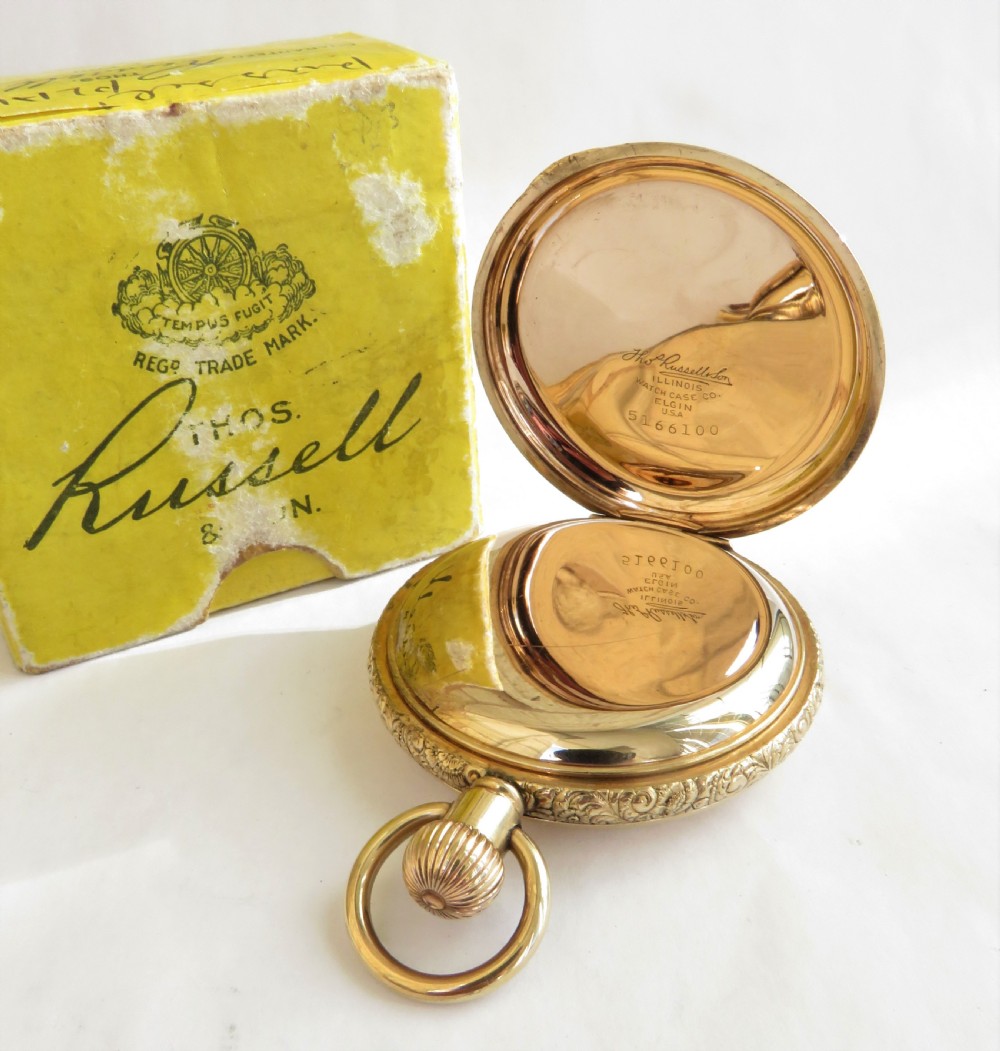 Antique Thomas Russell full hunter pocket watch View III