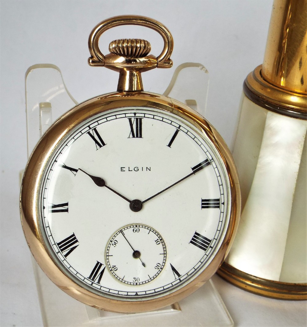 Antique 1920s Elgin stem winding pocket watch.