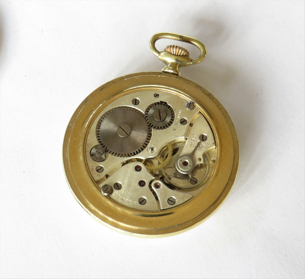 1930s Art Deco pocket watch, super sunburst dial View III
