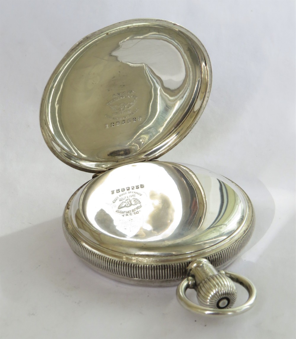 Antique silver Waltham pocket watch, 1917 View II