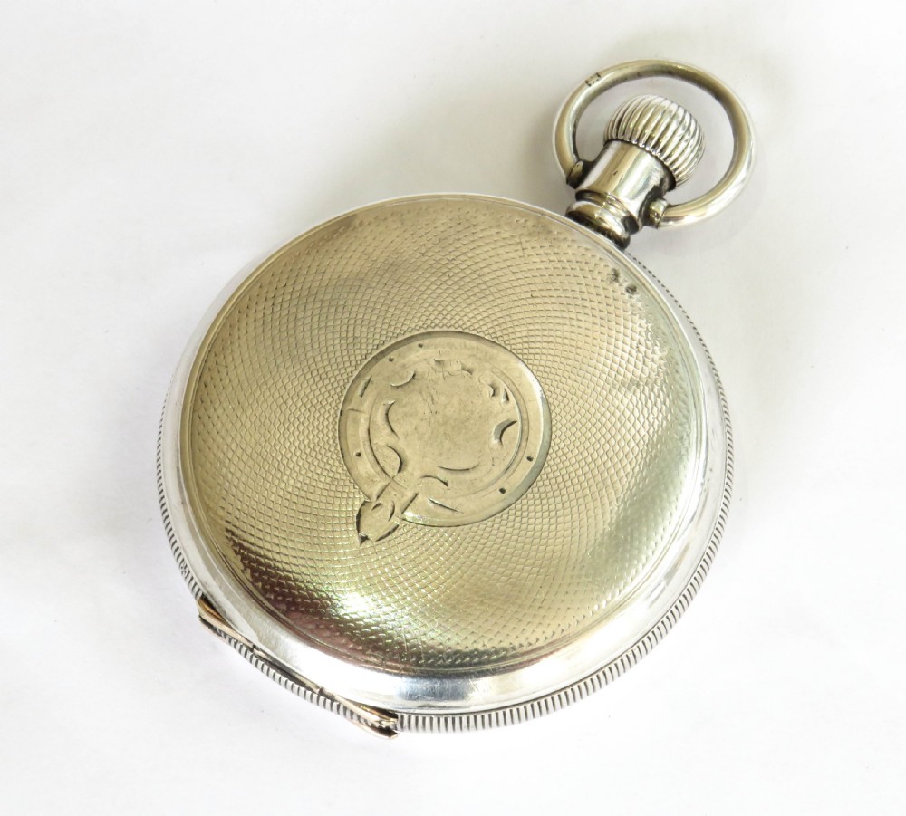 Antique silver Waltham pocket watch, 1917 View V