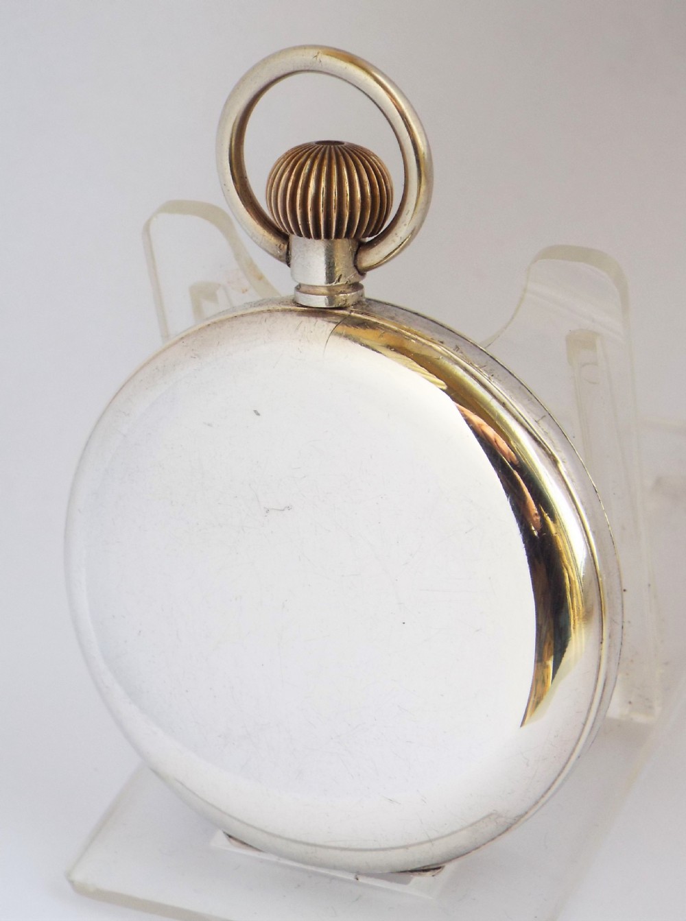 Antique Swiss silver pocket watch, 1924. View II