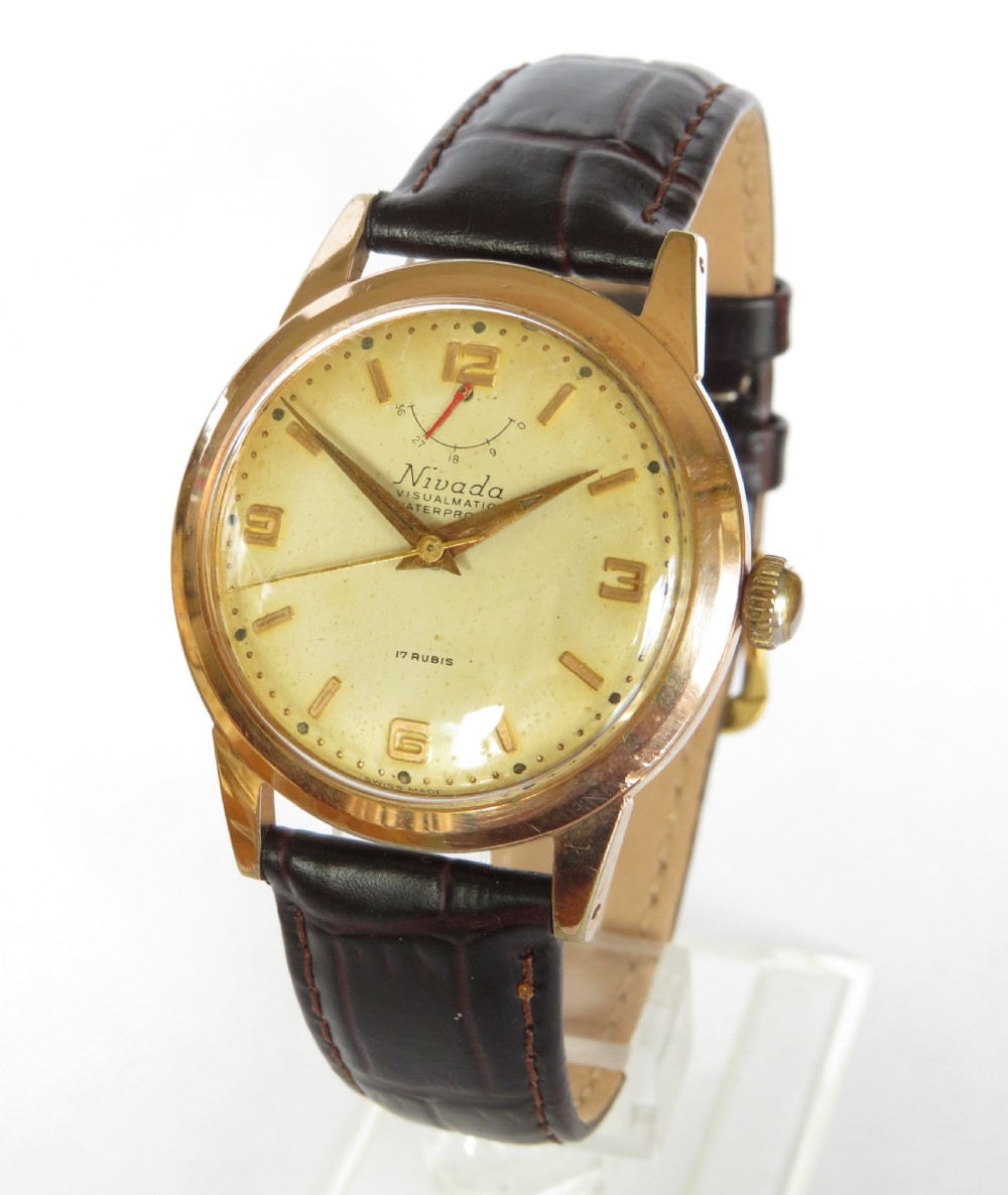 Gents 1950s Nivada Visualmatic wristwatch View II