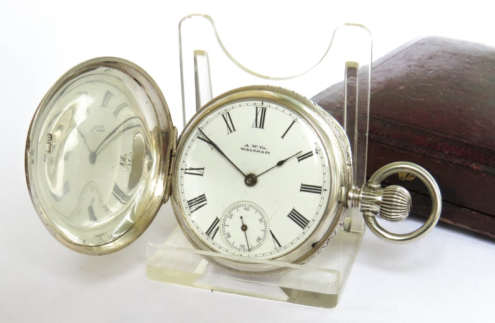 Small silver Waltham Royal hunter pocket watch View IV