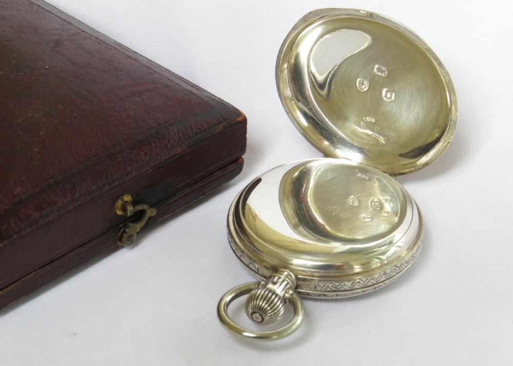 Small silver Waltham Royal hunter pocket watch View VI