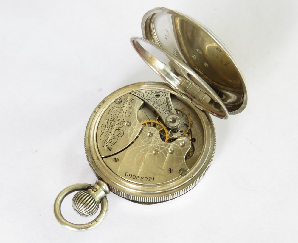 Antique silver Waltham Seaside pocket watch View IV