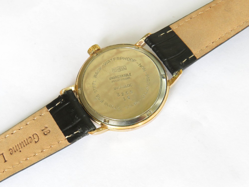 Gents 1960s Consul wrist watch View II