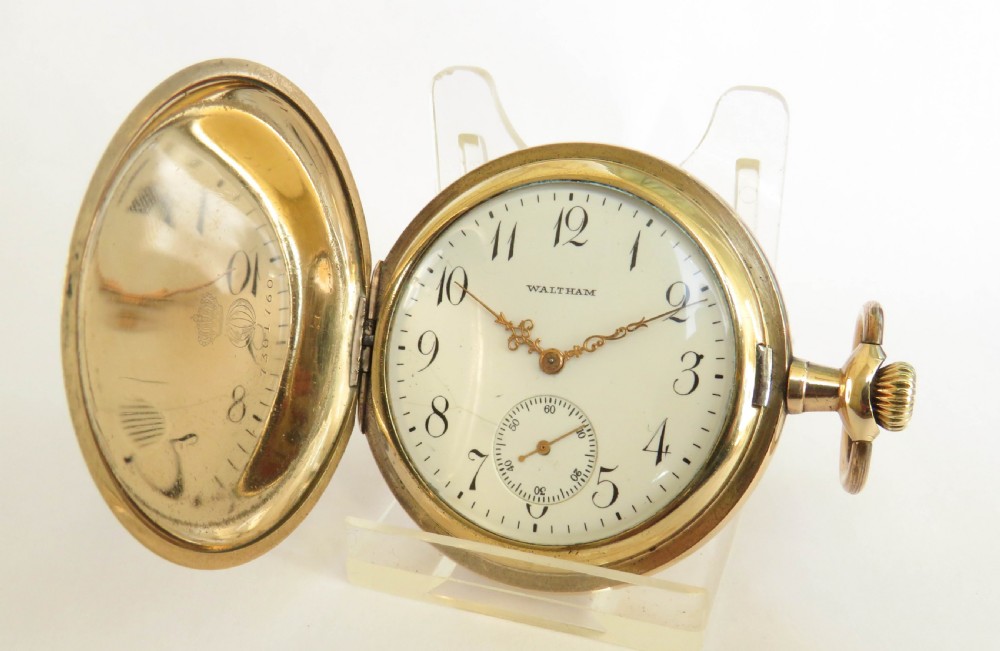 Antique Waltham full hunter pocket watch, 1908
