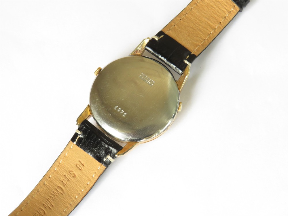 Gents 1950s Eldor Geneve triple date wrist watch View IV