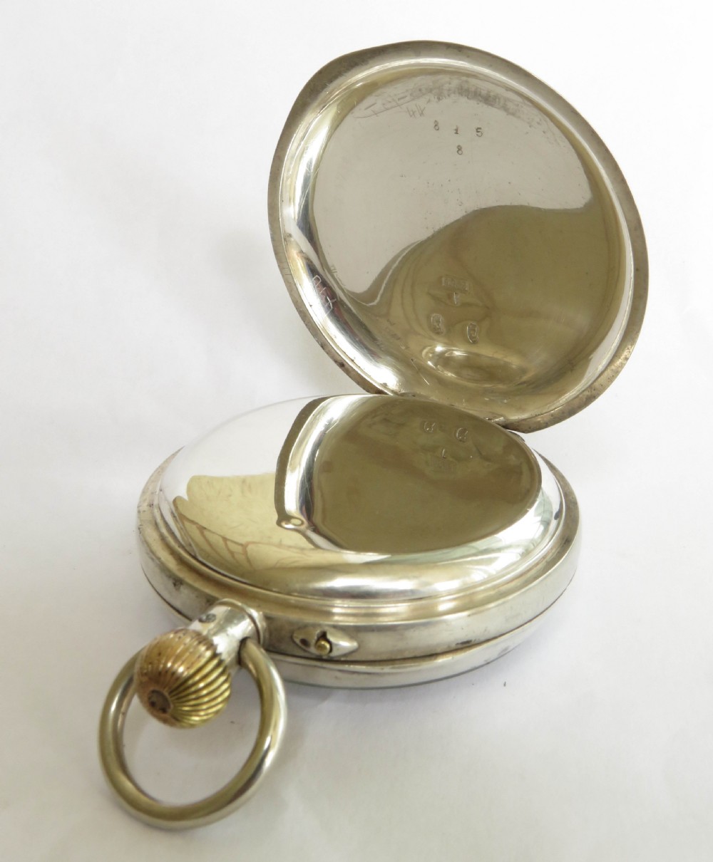 Antique Didisheim silver chronograph pocket watch, c1900 View IV