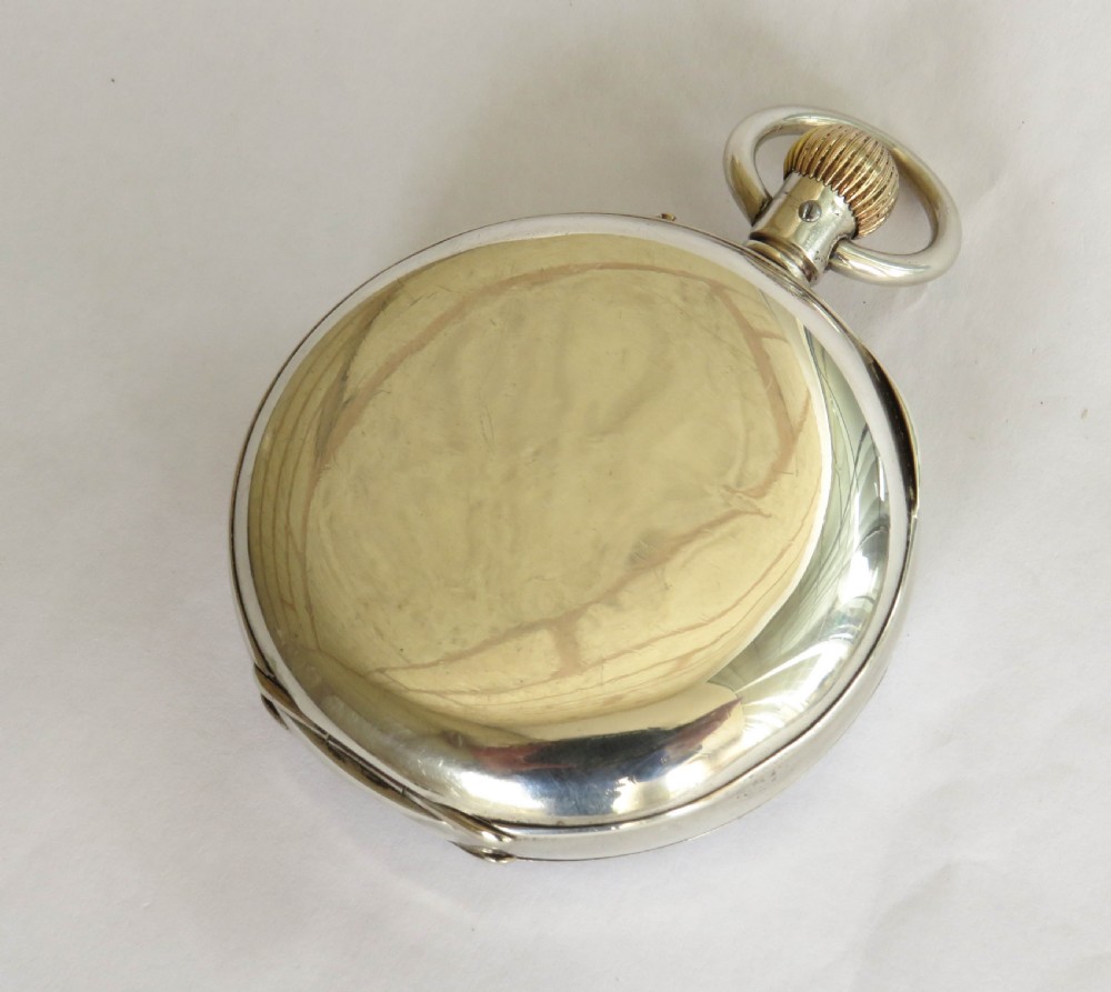 Antique Didisheim silver chronograph pocket watch, c1900 View V