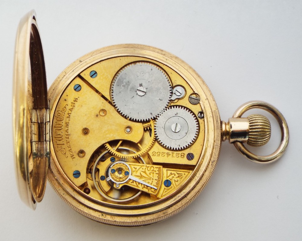 Antique 1897 Waltham pocket watch. View V