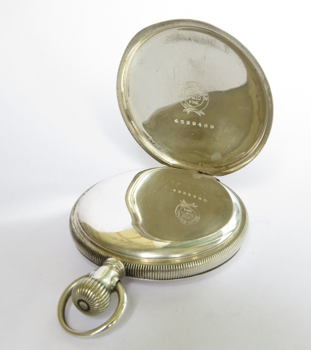 Silver 1926 Waltham full hunter pocket watch View III