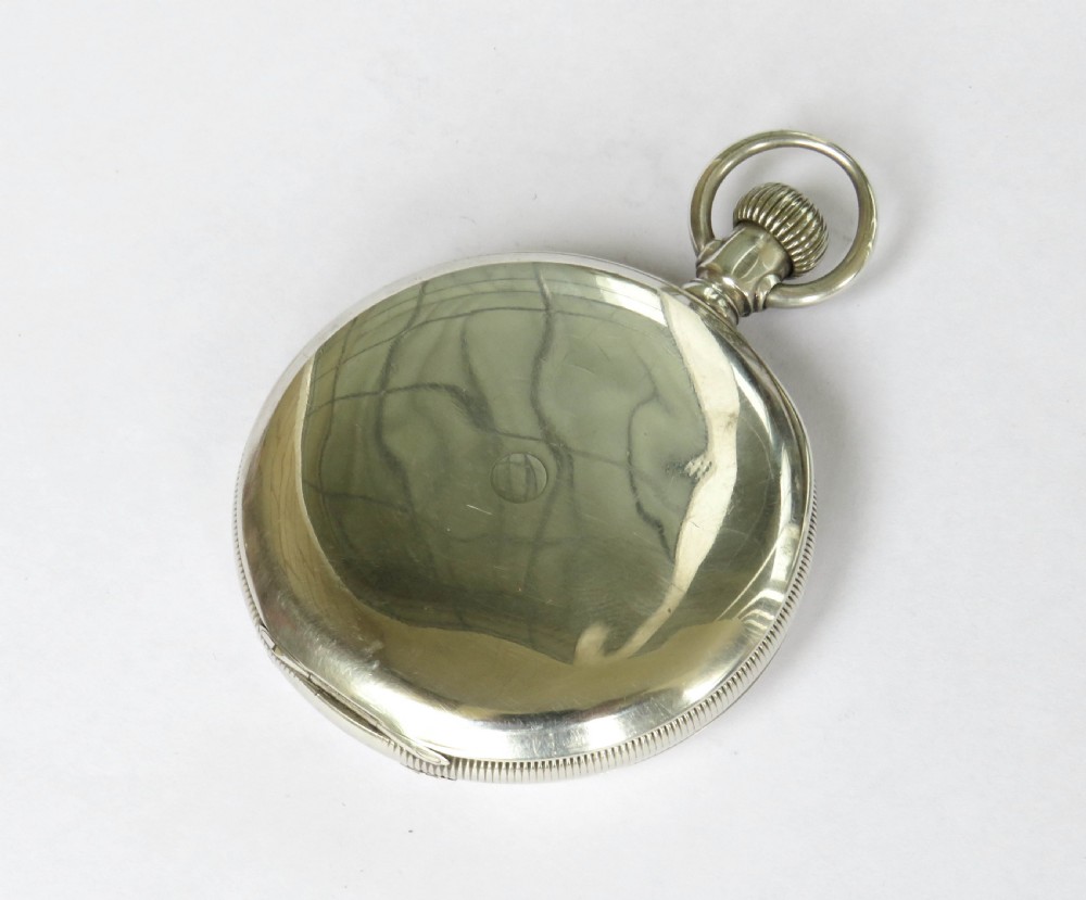 Silver 1926 Waltham full hunter pocket watch View V