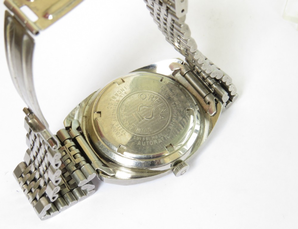 Gents 1960s Orfina Golden Flame automatic wrist watch View III