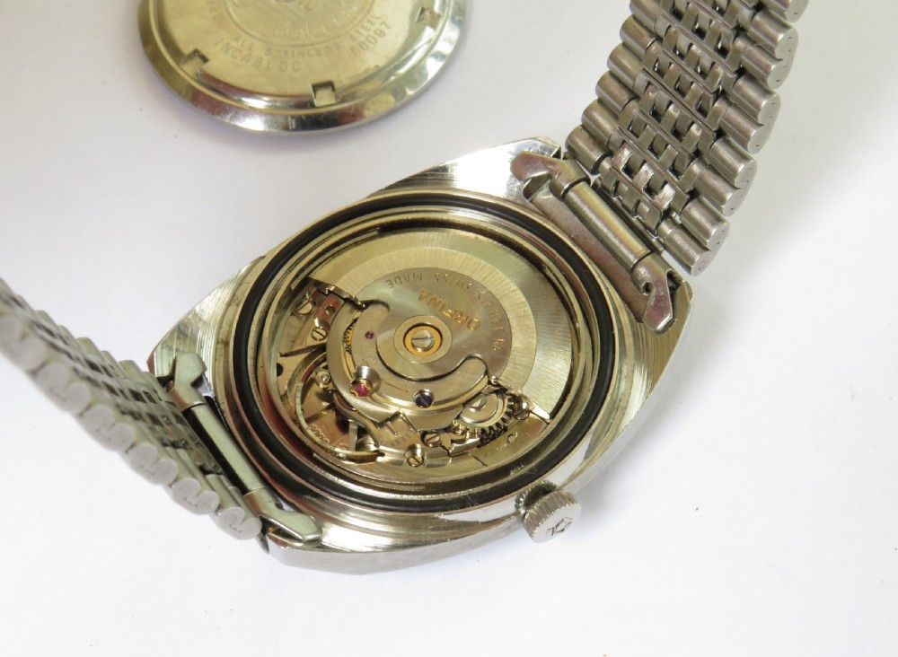 Gents 1960s Orfina Golden Flame automatic wrist watch View IV