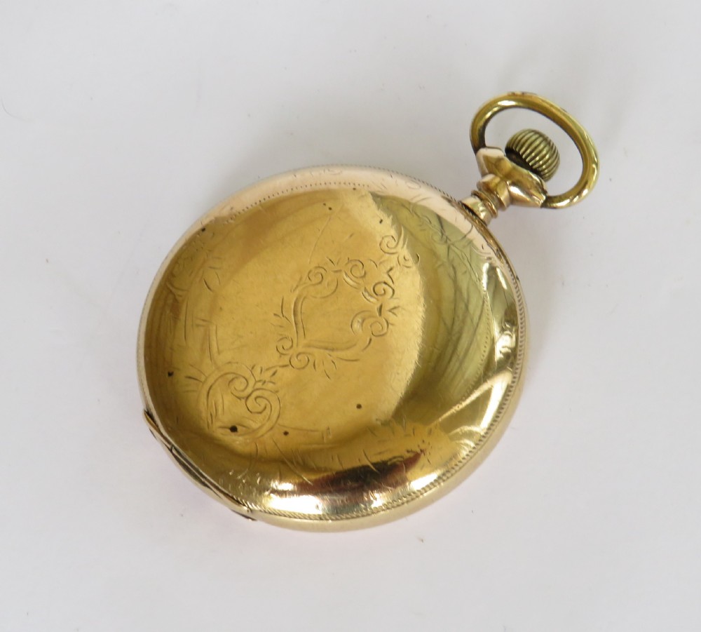 Antique Elgin full hunter pocket watch, 1907 View IV