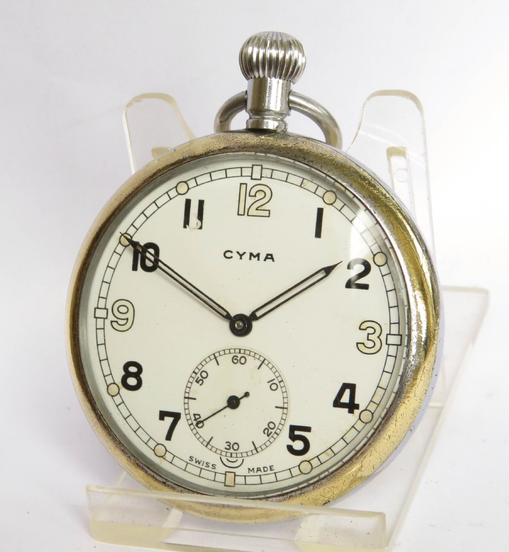 1940s Cyma military pocket watch