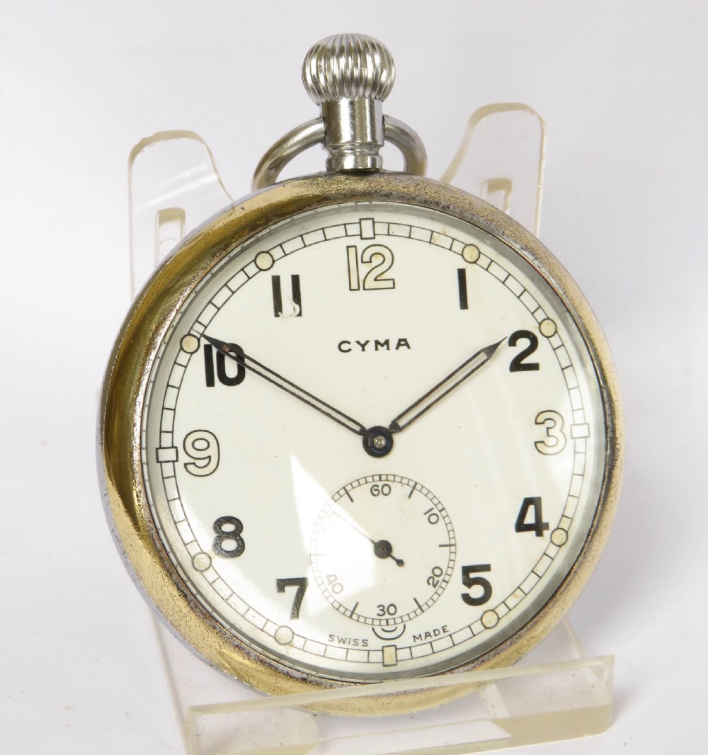 1940s Cyma military pocket watch View II