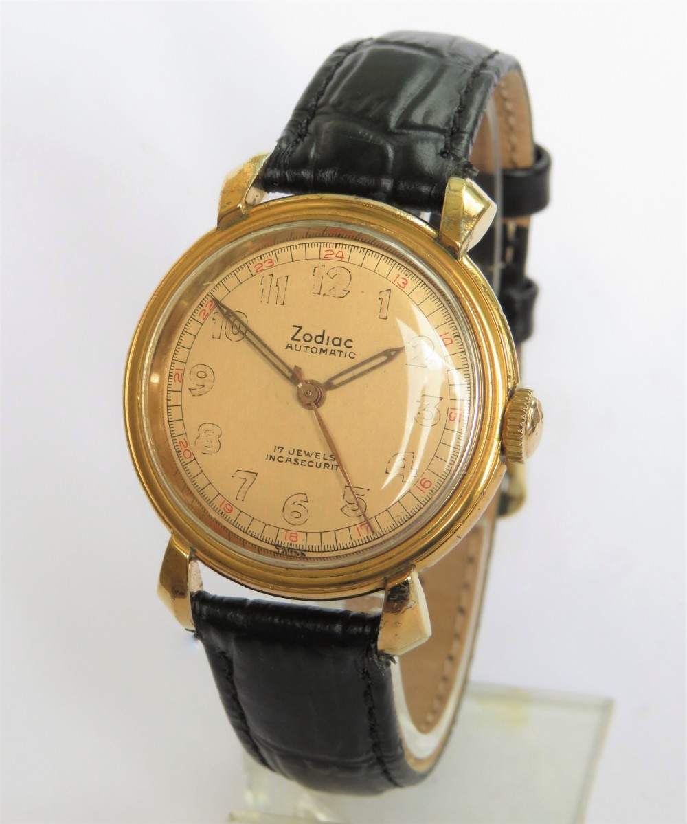 Gents 1940s Zodiac Strong bumper automatic wrist watch