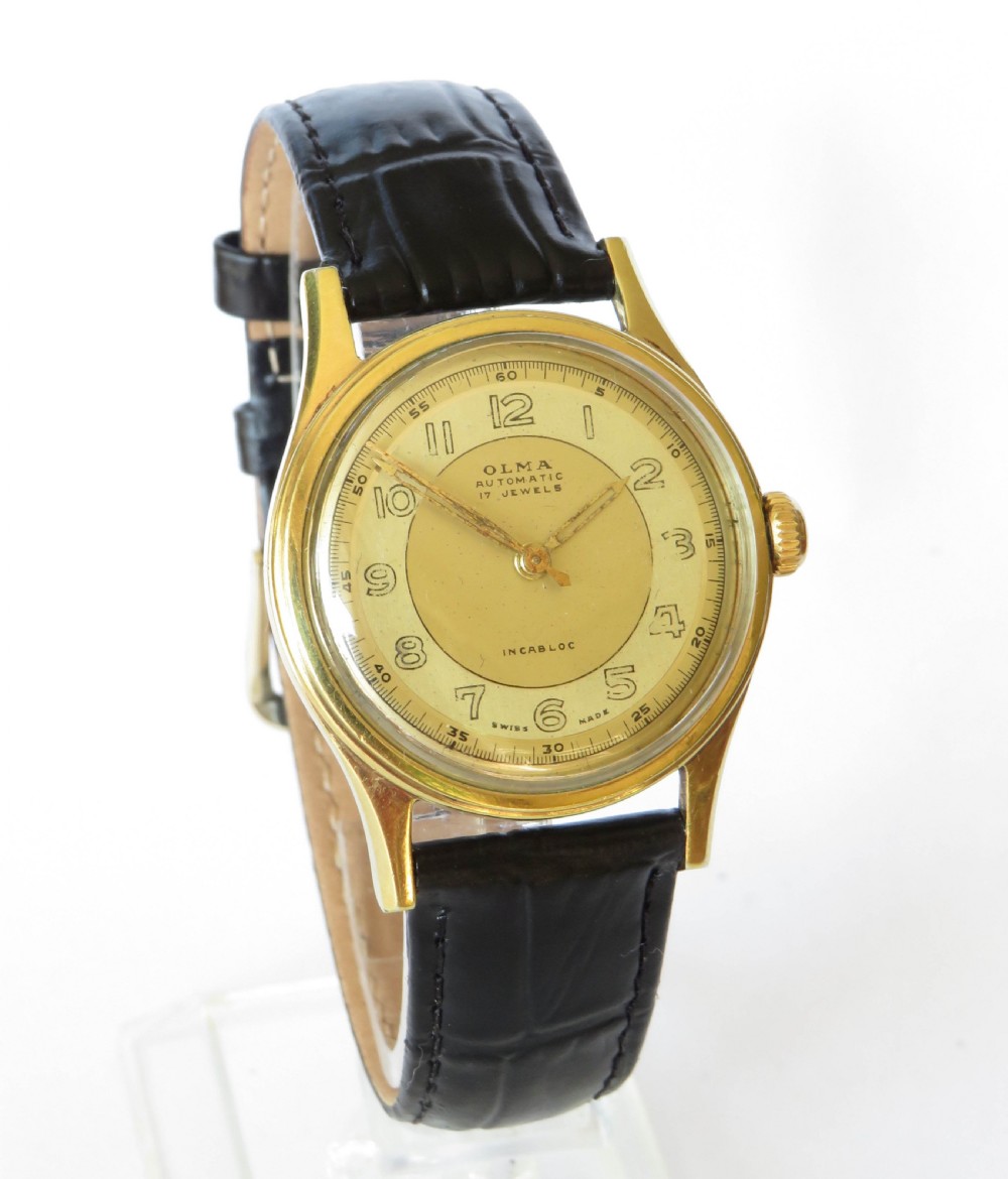 Gents 1950s Olma bumper automatic wrist watch View III