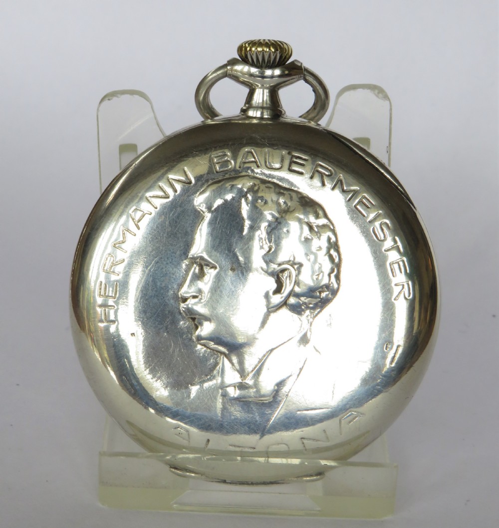 Historical 1930s silver Doxa pocket watch View II