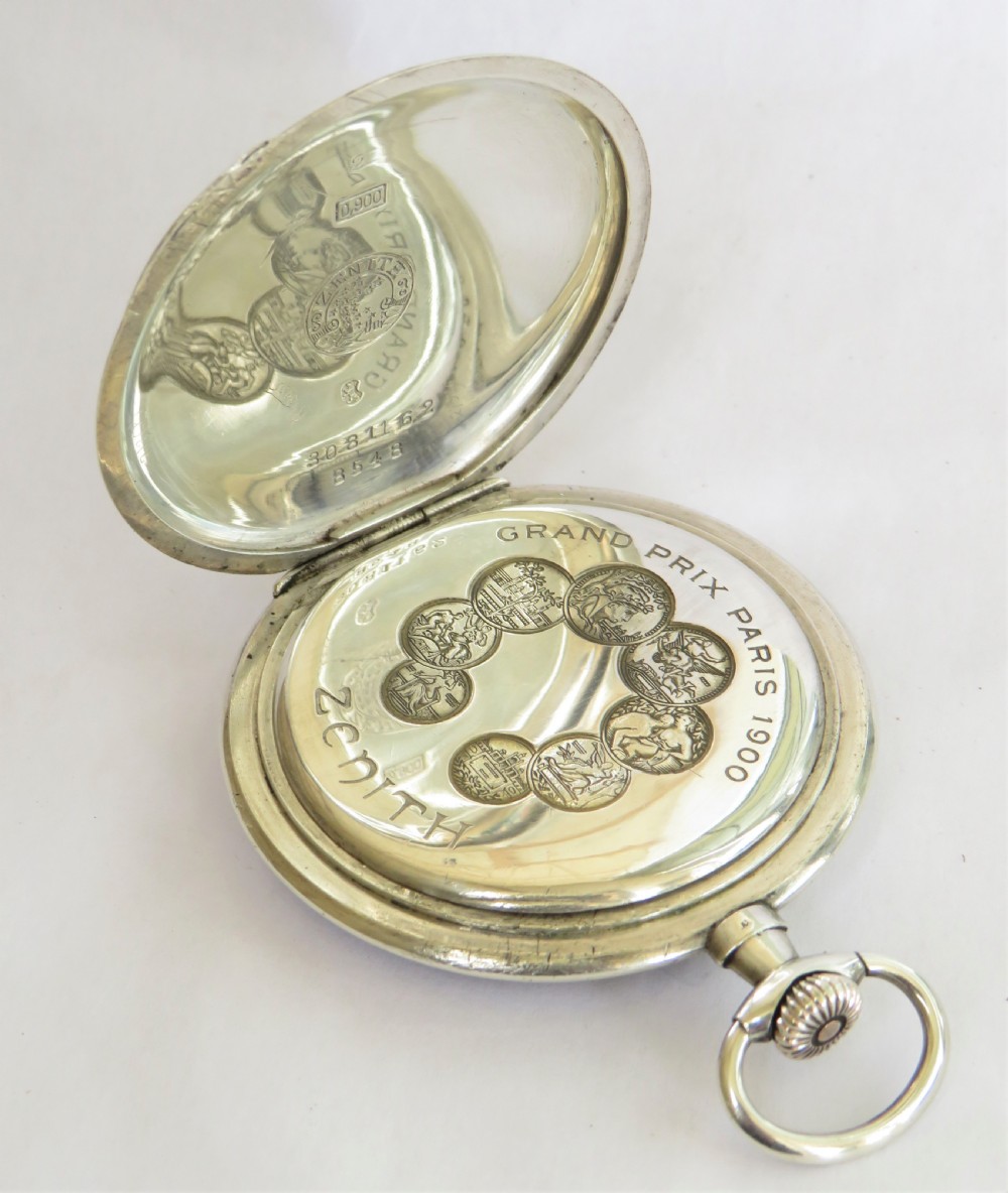 Antique Zenith pocket watch, 1918 View III