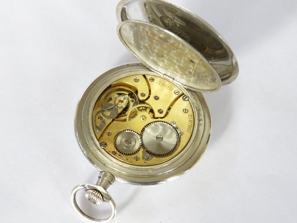 Antique Zenith pocket watch, 1918 View IV