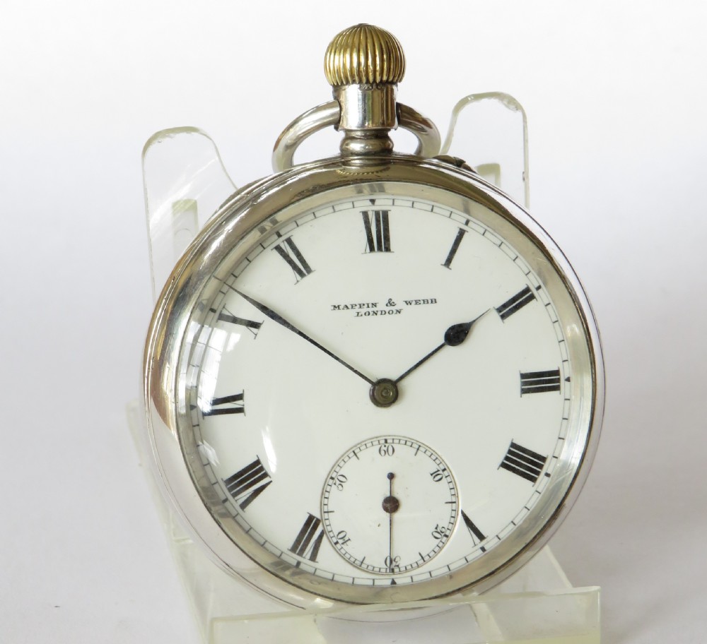 Antique silver pocket watch from Mappin & Webb View II