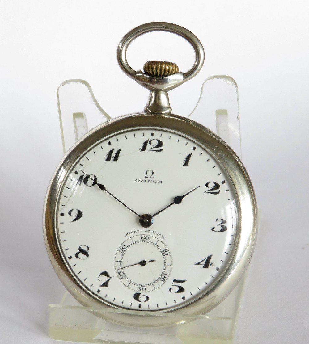Antique silver Omega pocket watch