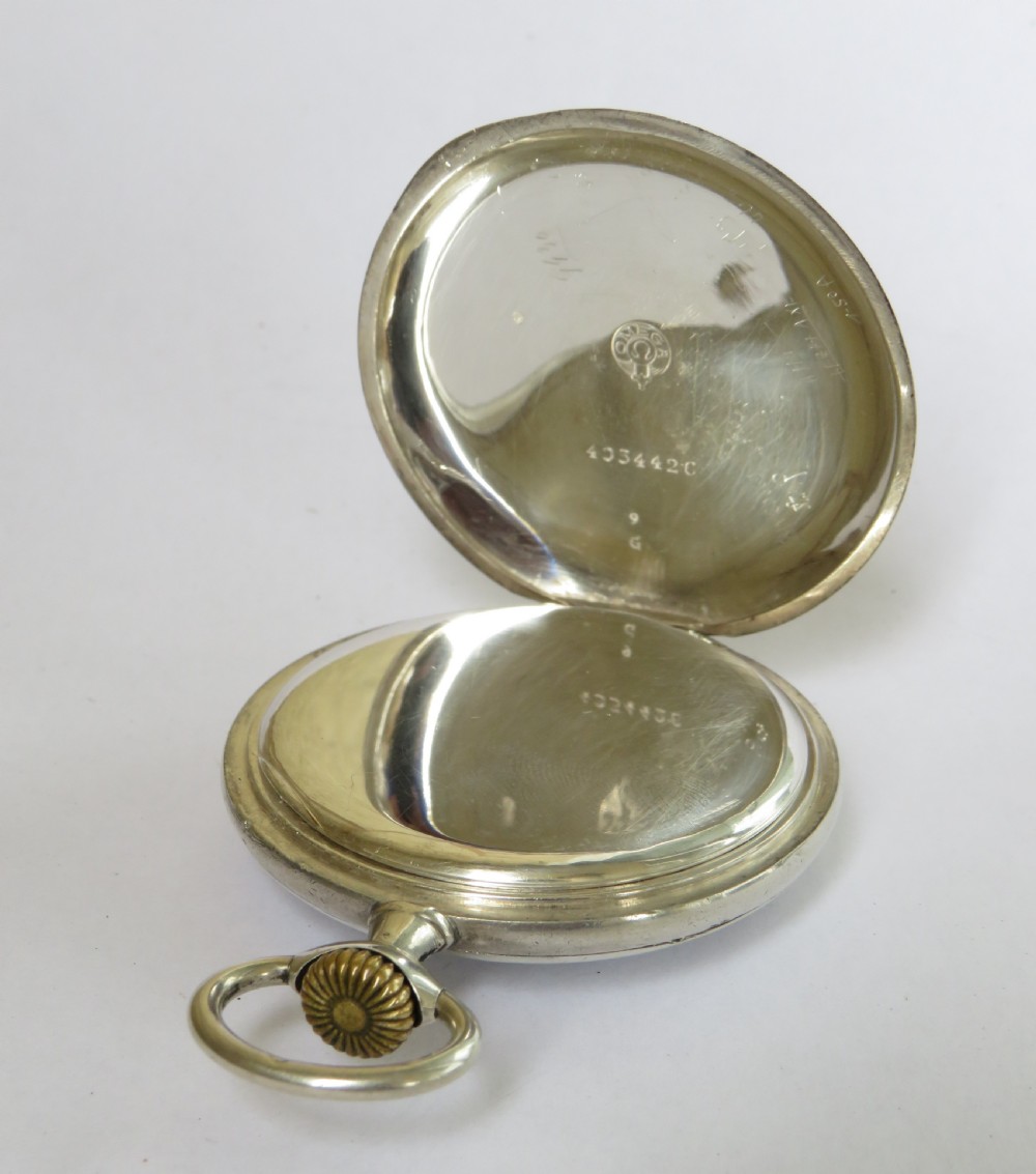 Antique silver Omega pocket watch View IV