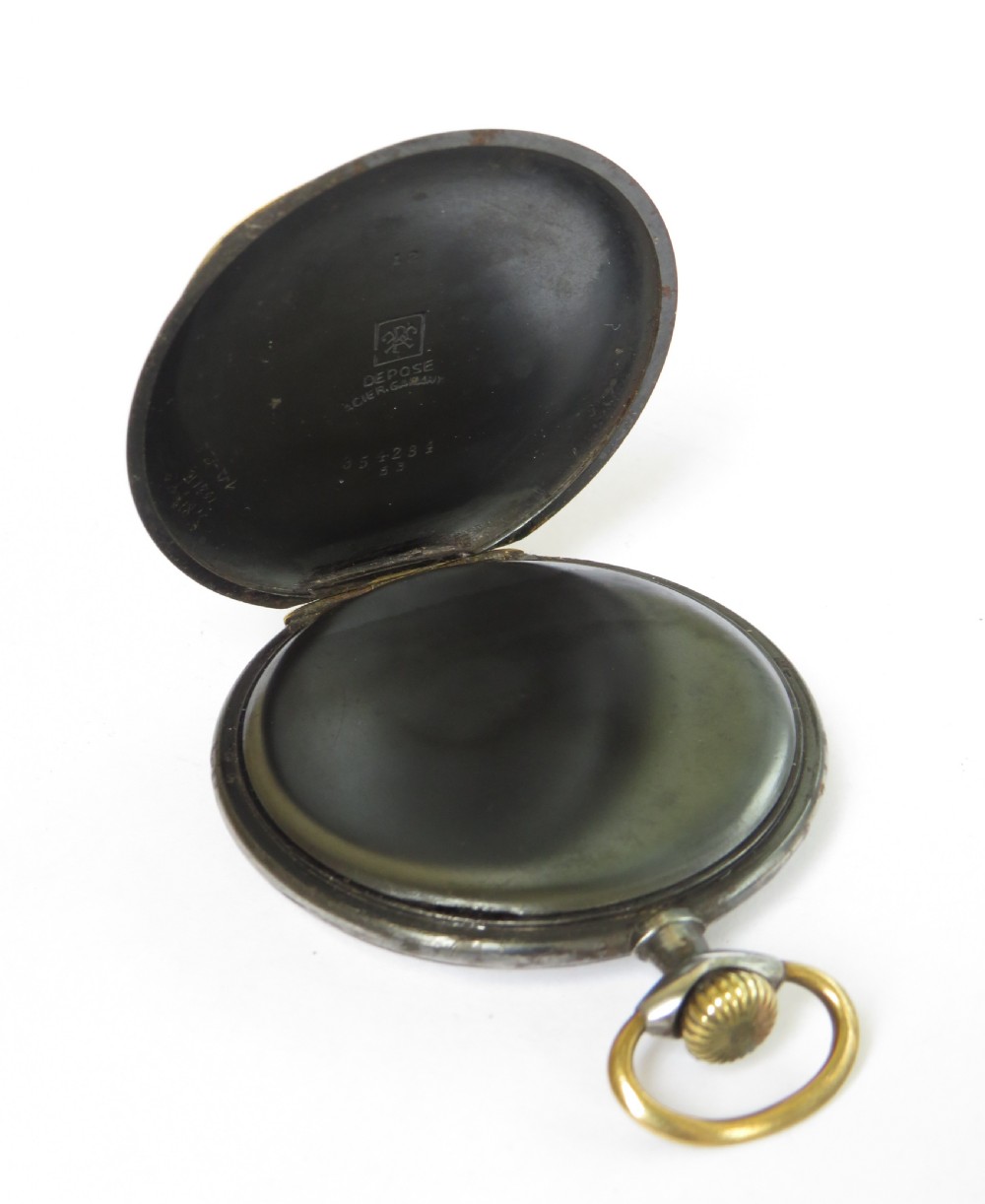 Antique gun metal pocket watch View III