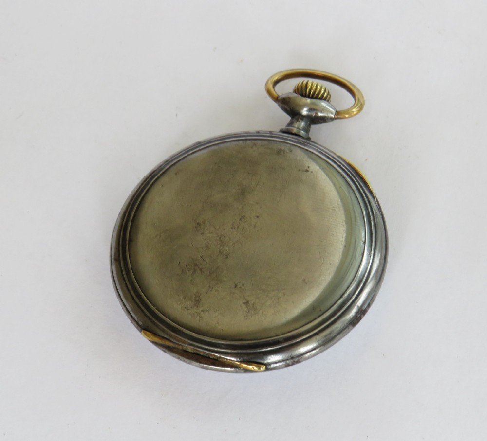 Antique gun metal pocket watch View IV