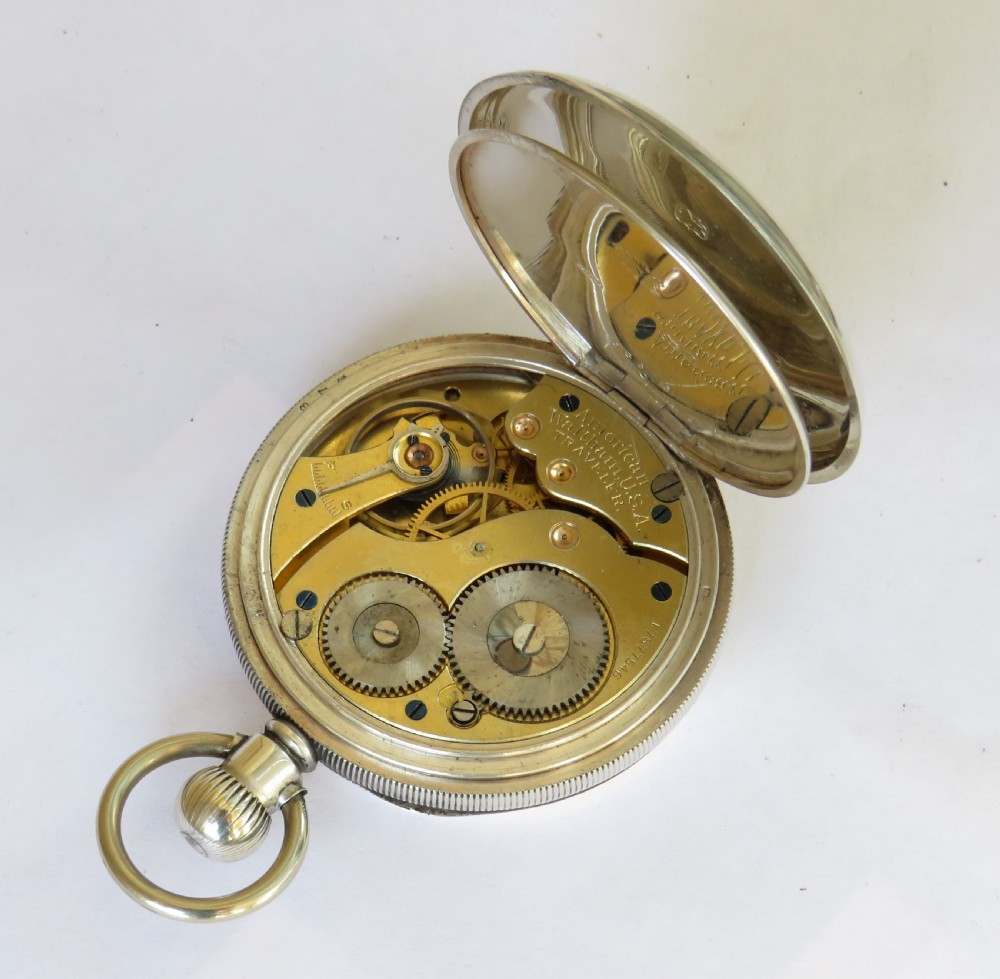 Antique silver Waltham pocket watch, 1912 View II