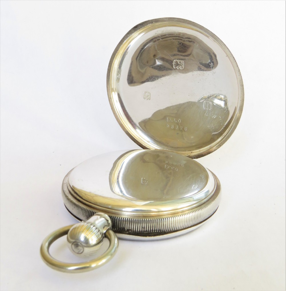Antique silver Waltham pocket watch, 1912 View IV