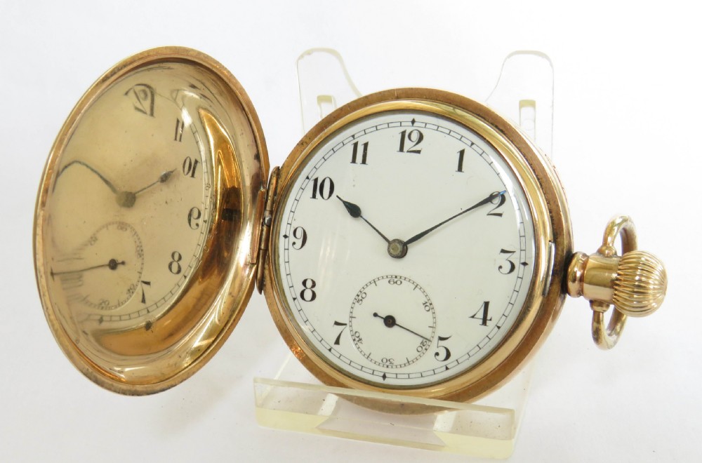 Antique Swiss full hunter pocket watch
