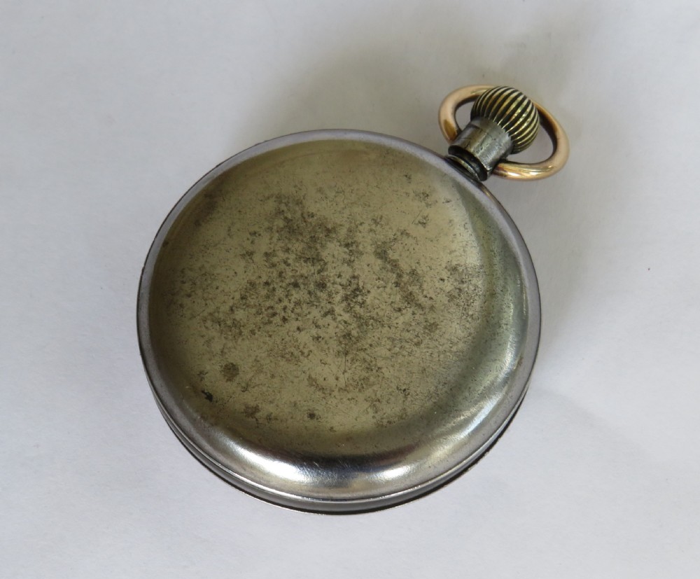 Antique Omega gun metal pocket watch View IV