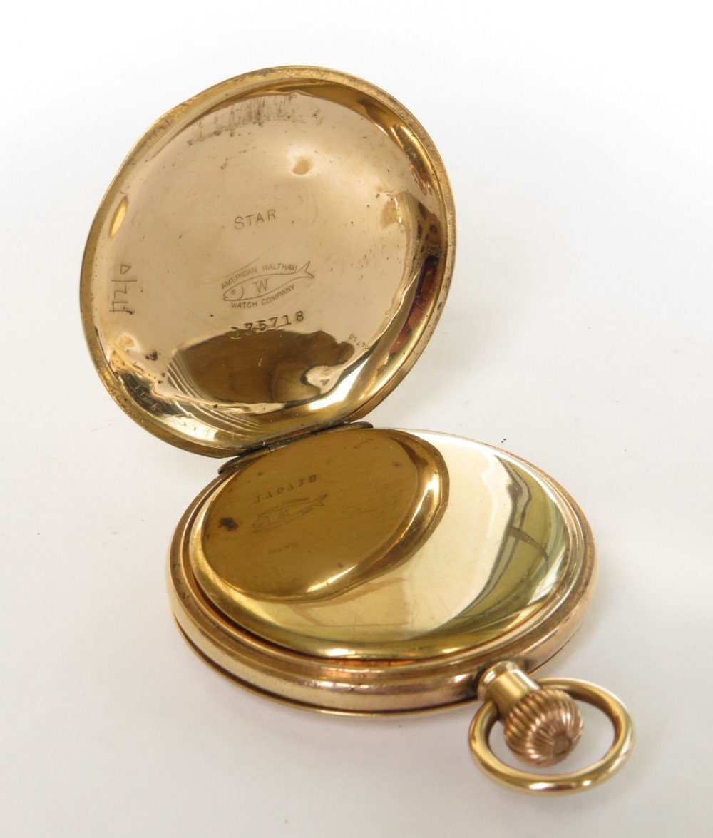Antique Waltham Ensign full hunter pocket watch View II