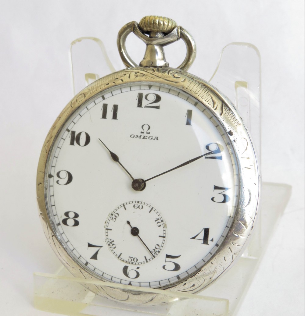 1920s Omega silver pocket watch