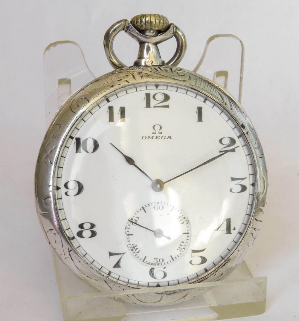 1920s Omega silver pocket watch View II