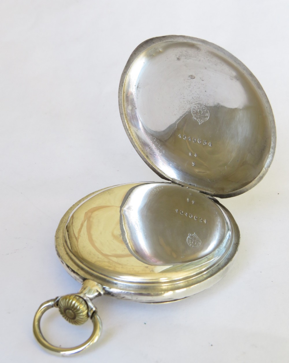1920s Omega silver pocket watch View V